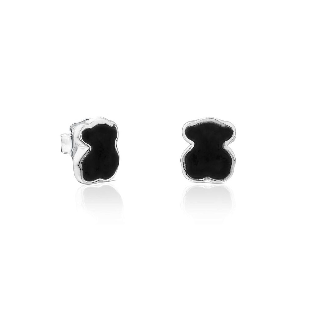 Серьги Icon Color из серебра с ониксом