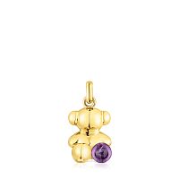 Кулон Bold Bear из вермеля с аметистом