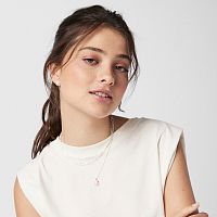 Серьги Icon Color из серебра с розовым кварцем