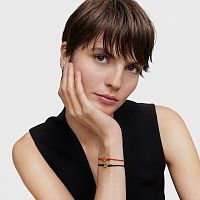 Браслет Bold Bear из золота на красном шнурке