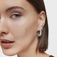 Серьги-креолы из серебра