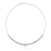 Колье из серебра с аметистом