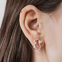 Серьги из серебра с жемчугом