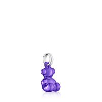 Кулон Bold Bear из стали с сиреневым покрытием