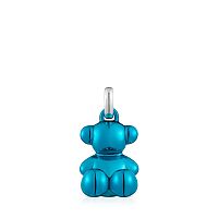 Кулон Bold Bear из стали с голубым покрытием