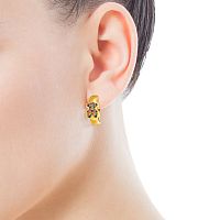 Серьги из вермеля с камнями