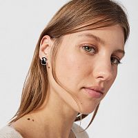 Серьги Icon Color из серебра с ониксом