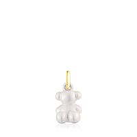 Кулон Bold Bear из стали с белым покрытием