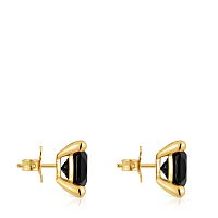 Серьги из вермеля с ониксом