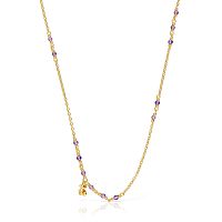 Колье Bold Bear из вермеля с аметистом