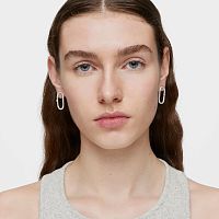 Серьги из серебра, 25 мм