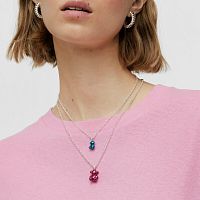 Кулон Bold Bear из стали с голубым покрытием