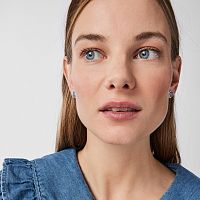 Серьги Icon Color из серебра с дюмортьеритом