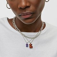 Кулон Bold Bear из стали с сиреневым покрытием
