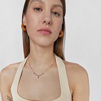 Колье Bold Bear из вермеля с аметистом