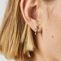 Серьги из серебра и вермеля