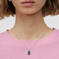 Кулон Bold Bear из стали с голубым покрытием