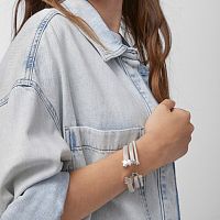 Браслет из серебра и стали