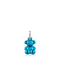Кулон Bold Bear из стали с голубым покрытием