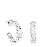 Серьги-креолы из серебра