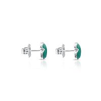 Серьги Icon Color из серебра с амазонитом