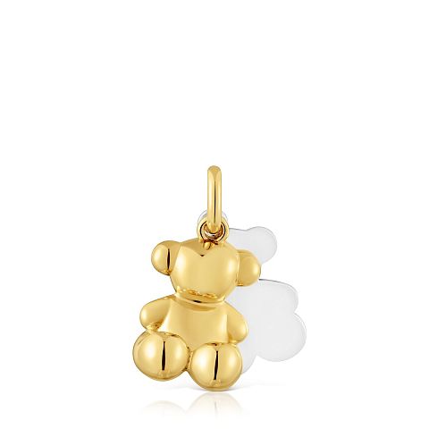 Кулон Bold Bear из вермеля и серебра
