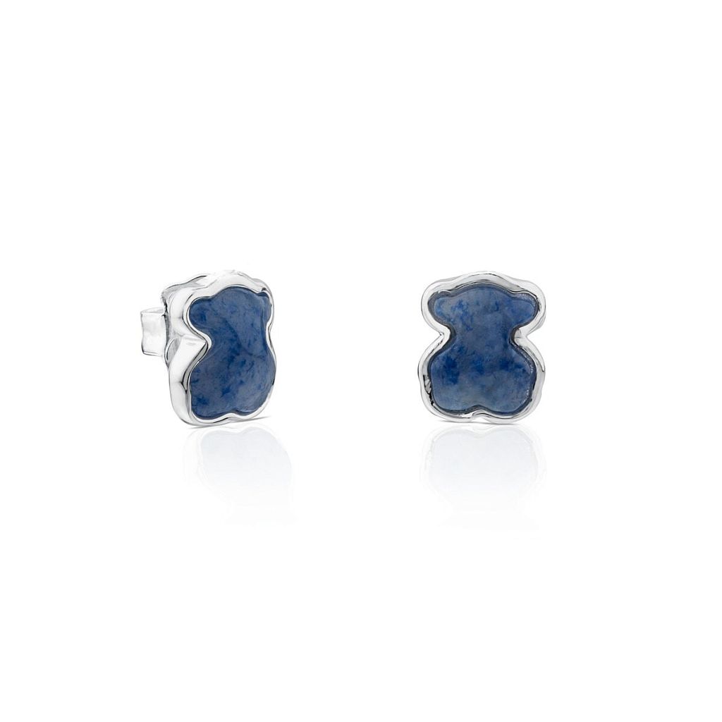 Серьги Icon Color из серебра с дюмортьеритом