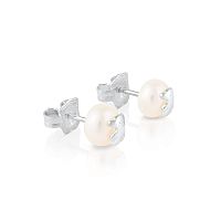 Серьги из серебра с жемчугом