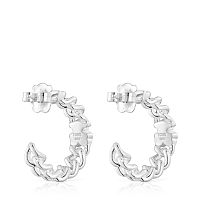 Серьги-креолы из серебра