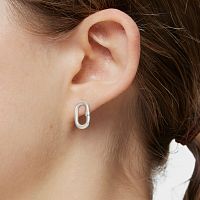 Серьги из серебра, 10 мм