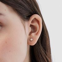 Серьги из серебра с жемчугом