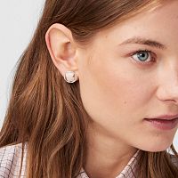Серьги из серебра с кварцем