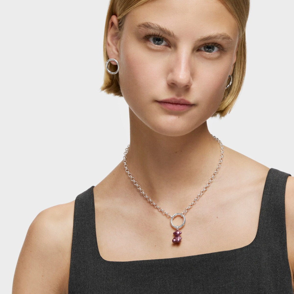 Кулон Bold Bear из стали с розовым покрытием фото 5