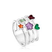 Кольцо из серебра с натуральными камнями