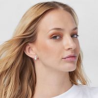 Серьги из серебра с жемчугом