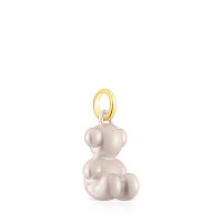 Кулон Bold Bear из стали с белым покрытием