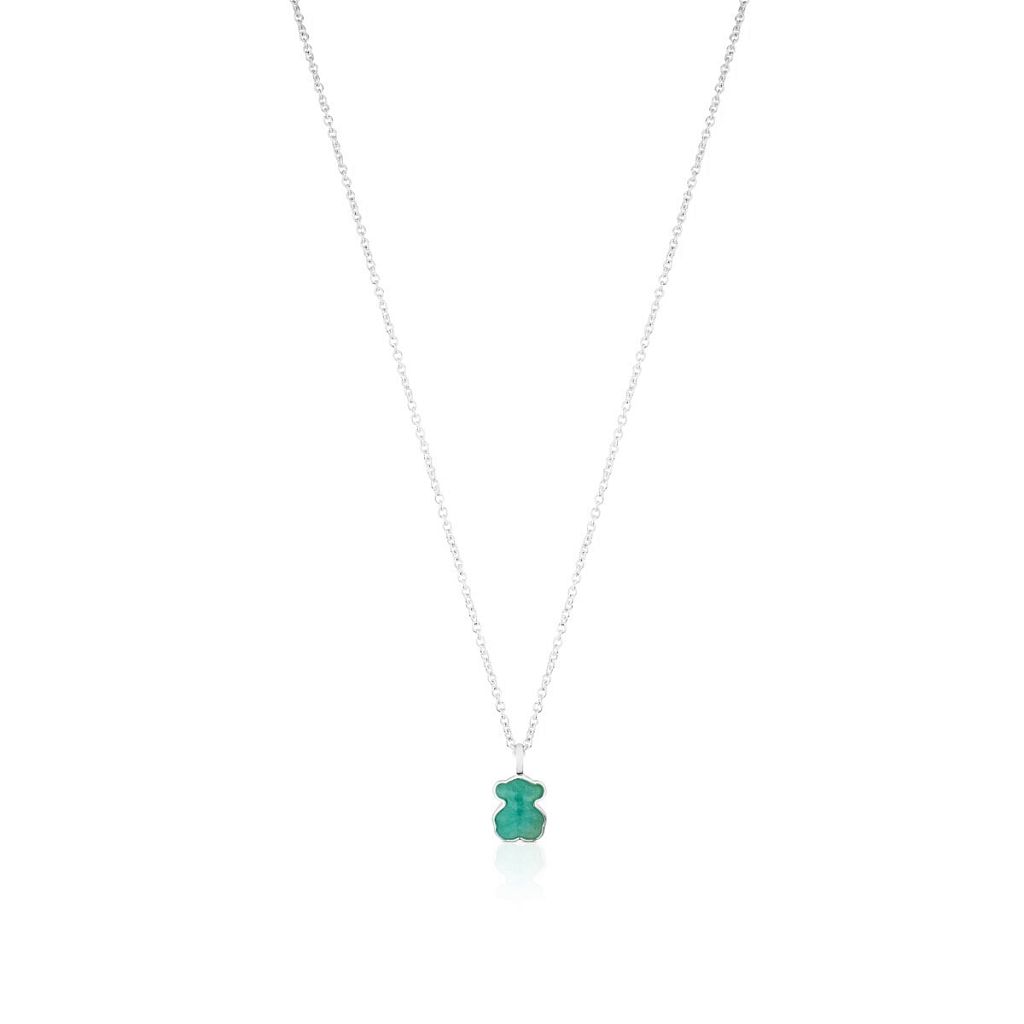 Колье Icon Color из серебра с амазонитом