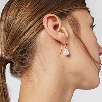 Серьги из вермеля с жемчугом