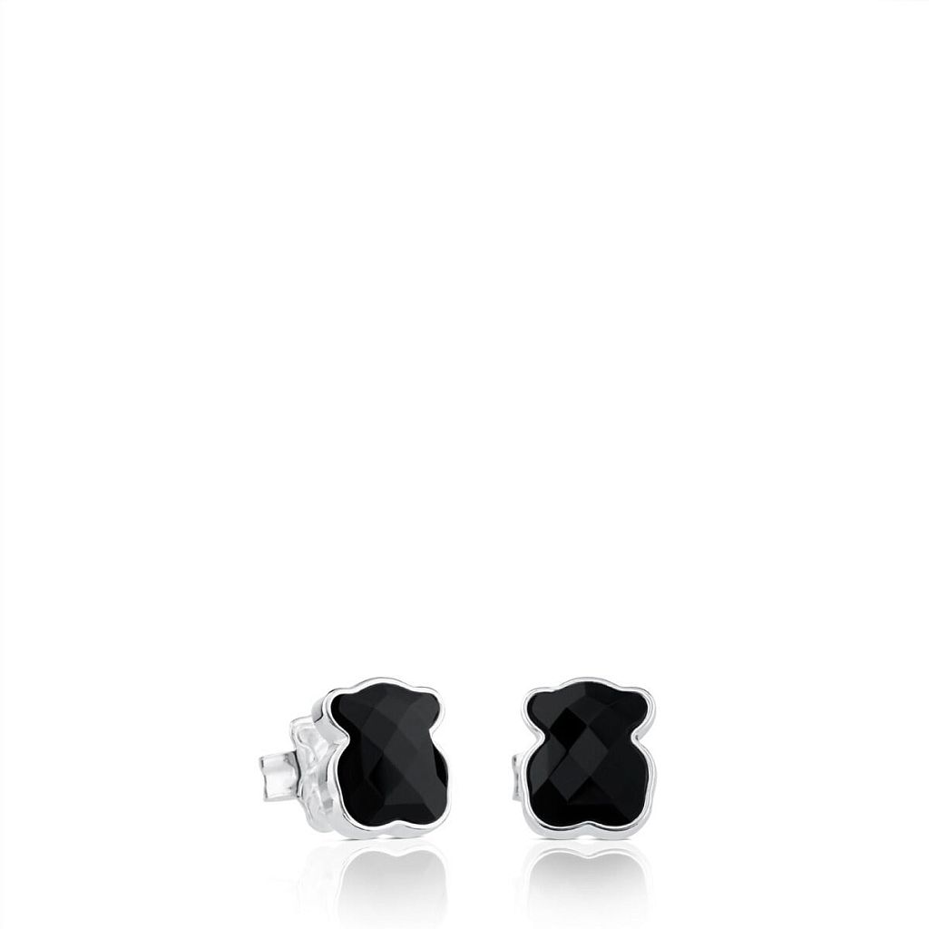 Серьги Icon Color из серебра с ониксом