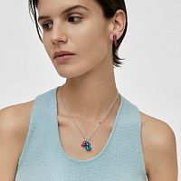 Кулон Bold Bear из стали с голубым покрытием
