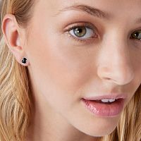 Серьги Icon Color из серебра с ониксом