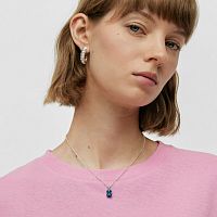 Кулон Bold Bear из стали с голубым покрытием