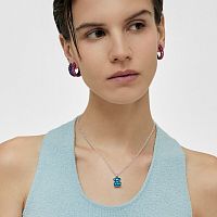 Кулон Bold Bear из стали с голубым покрытием