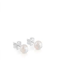 Серьги из серебра с жемчугом