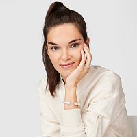 Браслет из серебра и стали