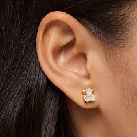 Серьги из вермеля с бриллиантами