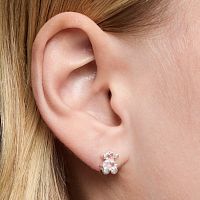 Серьги из серебра с кварцем