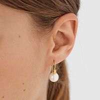 Серьги из вермеля с жемчугом