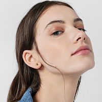 Серьги из вермеля с хромдиопсидом