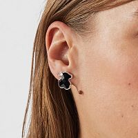 Серьги Icon Color из серебра с ониксом